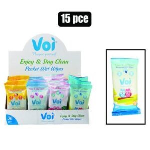 Voi hand-wipes cleanser 15pce