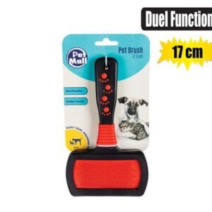 Pet dog/cat brush rubber wide 2-function