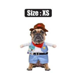 Pet dog novelty clothing sheriff-xs