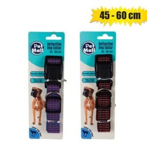 Pet dog-collar reflective 45-60cm