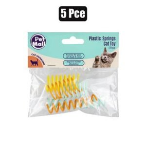 Pet cat toy plastic springs 5 pack