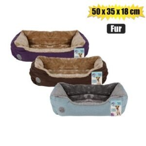 Pet bed rectangle “fur” 50x35x18cm