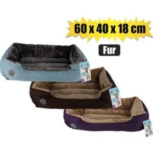 Pet bed rectangle “fur” 60x40x18cm