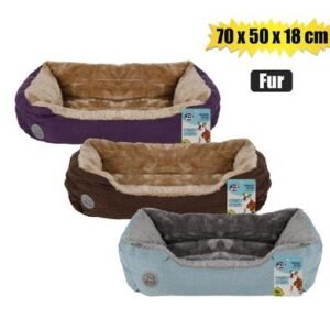 Pet bed rectangle “fur” 70x50x18cm