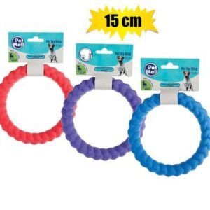 Pet dog toy foam ring smooth asstd 15cm